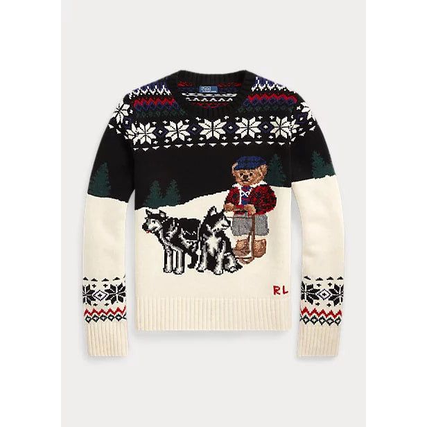 POLO RALPH LAUREN POLO BEAR WOOL-BLEND JUMPER - Yooto