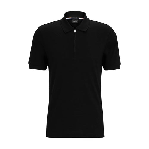 Load image into Gallery viewer, BOSS SLIM-FIT MERCERISED-COTTON POLO SHIRT WITH ZIPPED PLACKET - Yooto
