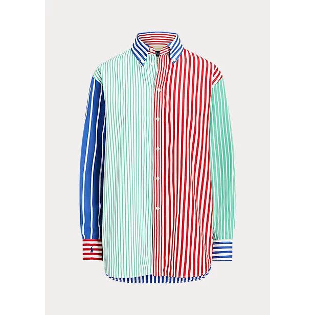 POLO RALPH LAUREN OVERSIZE STRIPED COTTON FUN SHIRT - Yooto