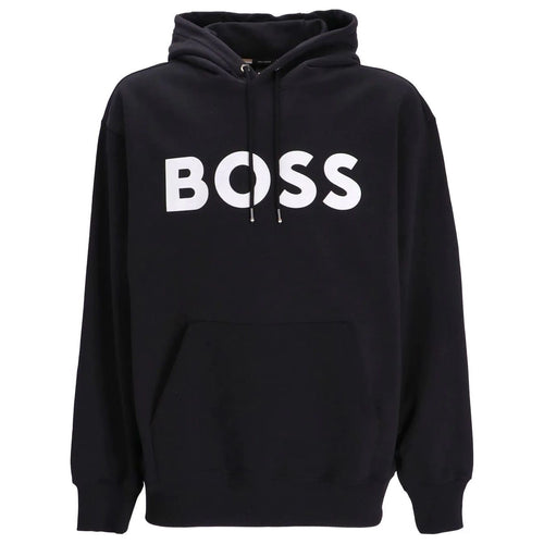 Load image into Gallery viewer, BOSS COTTON-TERRY HOODIE WITH FLOCK-PRINT LOGO - Yooto
