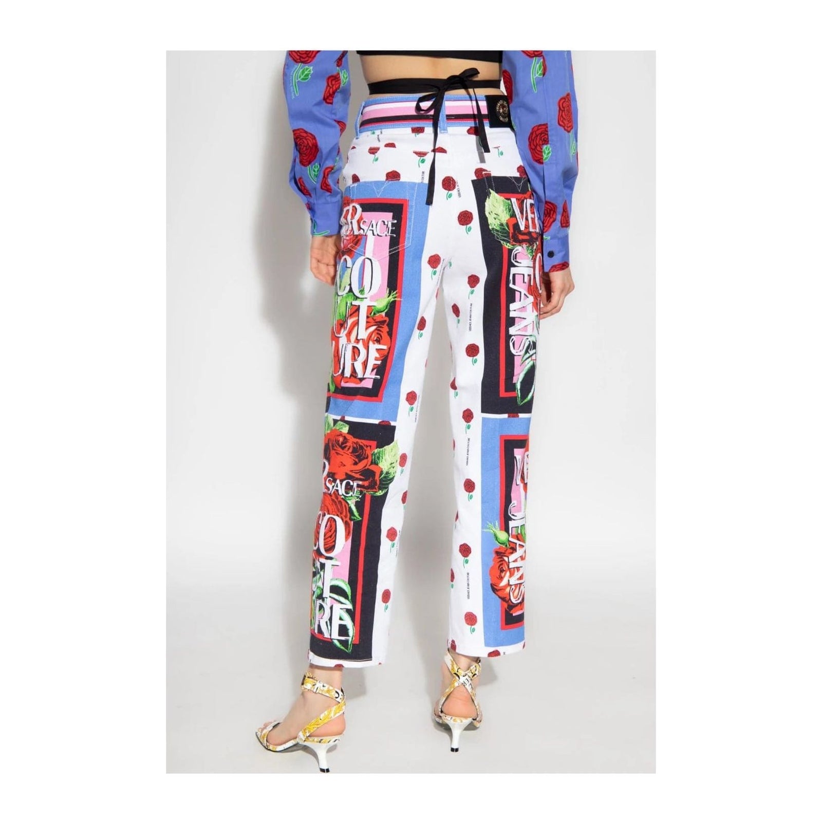VERSACE JEANS COUTURE PATTERNED JEANS - Yooto