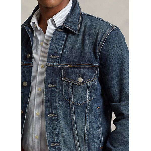 POLO RALPH LAUREN FADED DENIM TRUCKER JACKET - Yooto