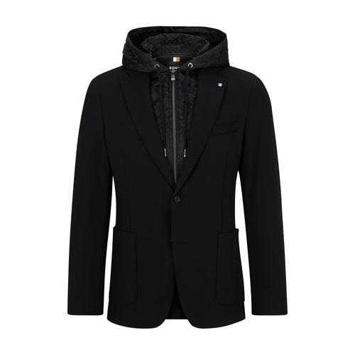 Load image into Gallery viewer, BOSS SLIM-FIT JACKET WITH MONOGRAMMED INNER HOOD - Yooto
