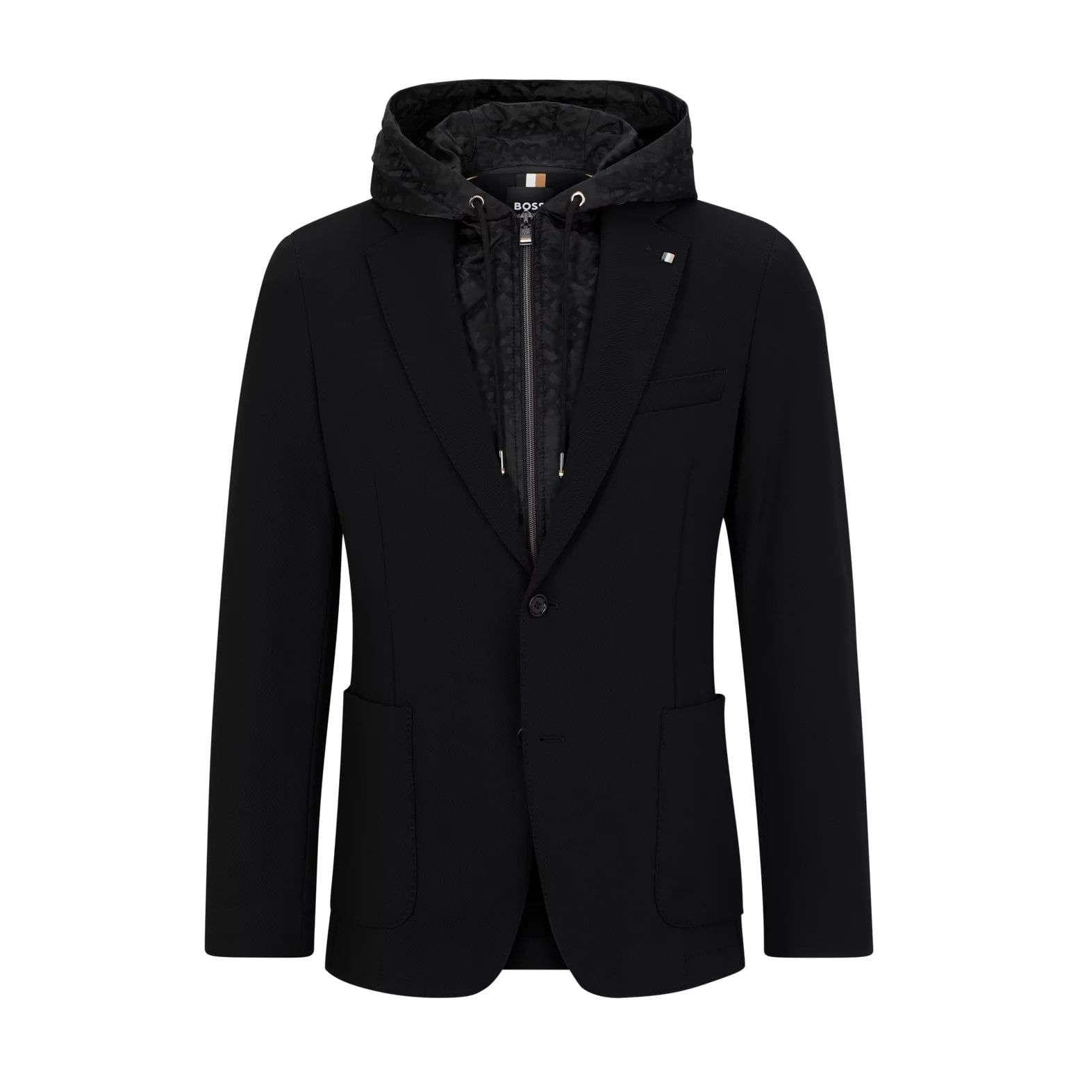 BOSS SLIM-FIT JACKET WITH MONOGRAMMED INNER HOOD - Yooto