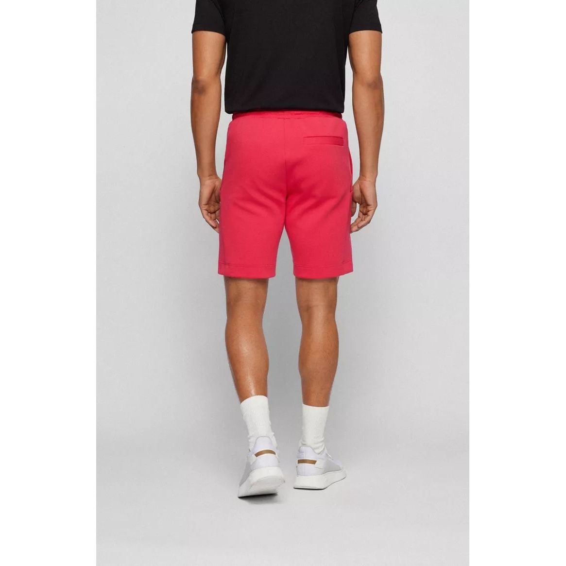 BOSS COTTON-BLEND REGULAR-FIT SHORTS WITH MULTICOLOURED LOGO - Yooto