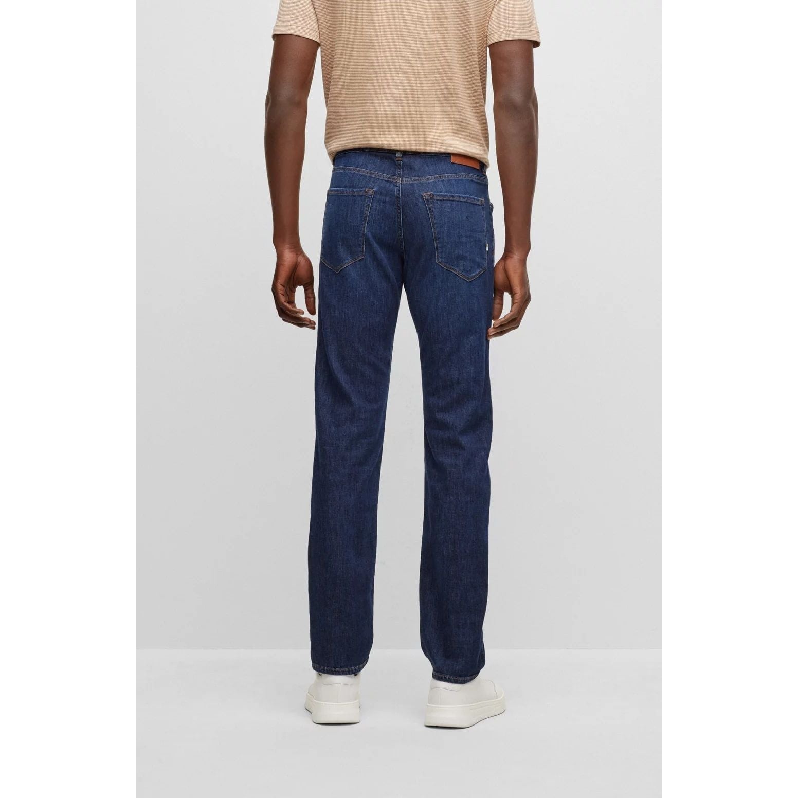 BOSS REGULAR-FIT JEANS IN BLUE LIGHTWEIGHT STRETCH DENIM - Yooto