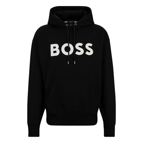 Load image into Gallery viewer, BOSS COTTON-TERRY HOODIE WITH RUBBER-PRINT LOGO - Yooto
