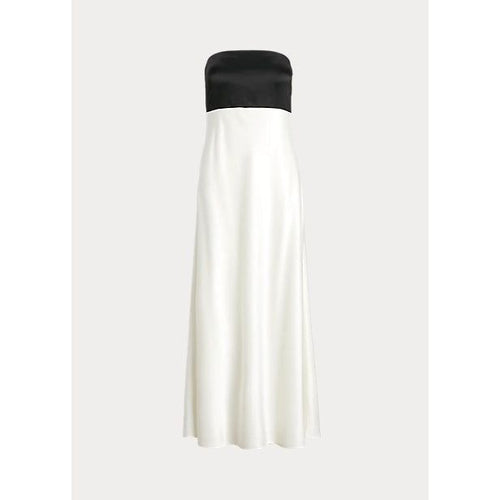 Load image into Gallery viewer, POLO RALPH LAUREN STRAPLESS TWO-TONE SATIN GOWN - Yooto
