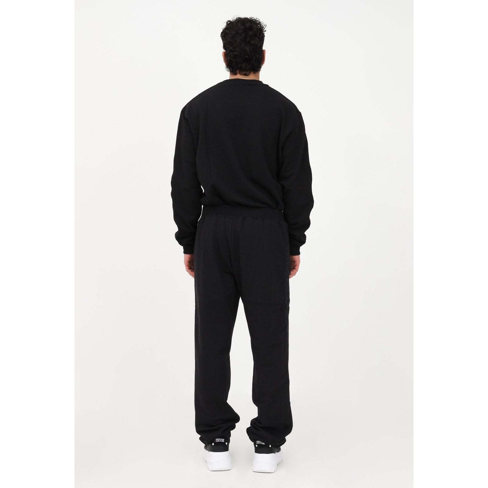 VERSACE JEANS COUTURE CASUAL TROUSERS WITH LOGOED SIDE BANDS - Yooto