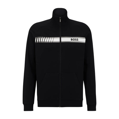 Load image into Gallery viewer, BOSS ORGANIC-COTTON ZIP-UP JACKET WITH STRIPE AND LOGO - Yooto
