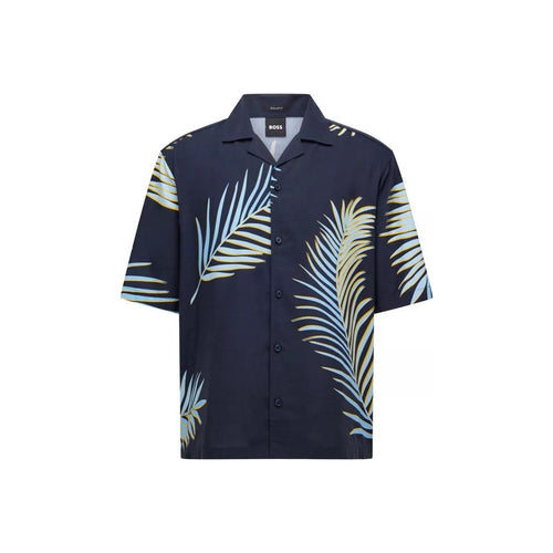 Load image into Gallery viewer, REGULAR-FIT SHORT-SLEEVED SHIRT WITH LEAF PRINT - Yooto
