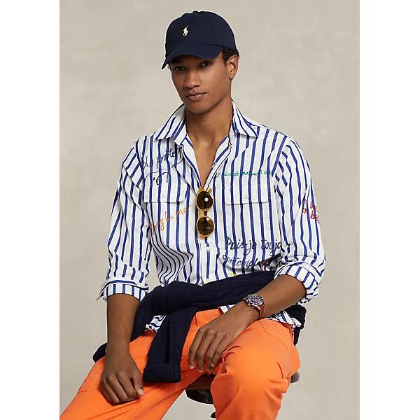 POLO RALPH LAUREN CLASSIC FIT STRIPED POPLIN WORKSHIRT - Yooto