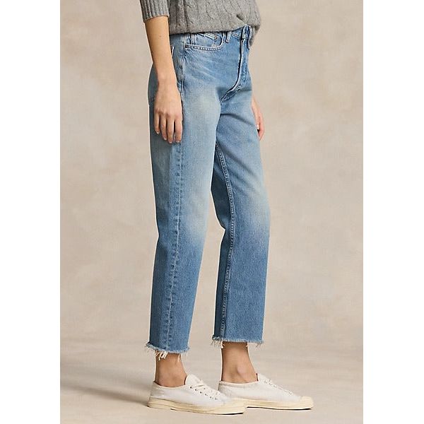 POLO RALPH LAUREN HIGH-RISE RELAXED STRAIGHT CROP JEAN - Yooto