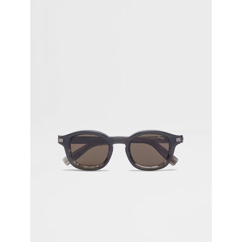 Load image into Gallery viewer, OPAL GREY AND STRIPED GREY AURORA I ACETATE SUNGLASSES - Yooto
