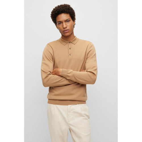 Load image into Gallery viewer, BOSS POLO SWEATER IN VIRGIN WOOL WITH EMBROIDERED LOGO - Yooto
