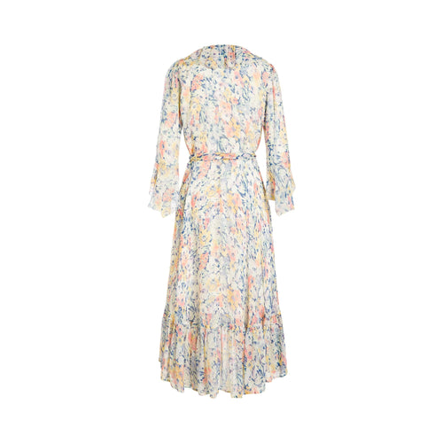 Load image into Gallery viewer, Floral Crinkled Chiffon Wrap Dress - Yooto

