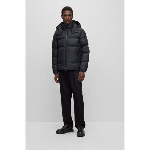 Load image into Gallery viewer, BOSS PADDED JACKET IN WATER-REPELLENT FABRIC WITH HOOD - Yooto
