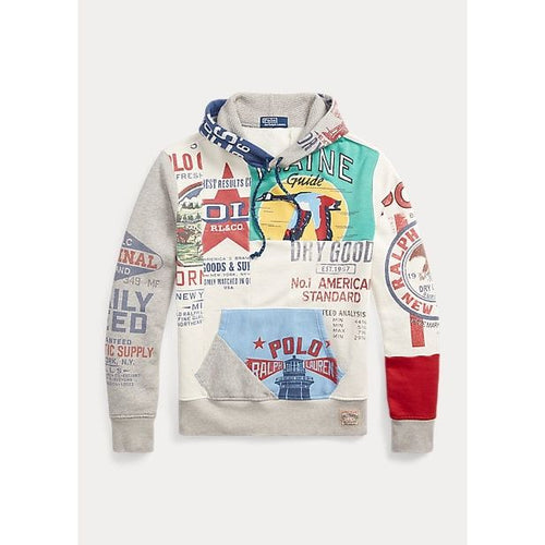 Load image into Gallery viewer, POLO RALPH LAUREN PATCHWORK FLEECE GRAPHIC HOODIE - Yooto
