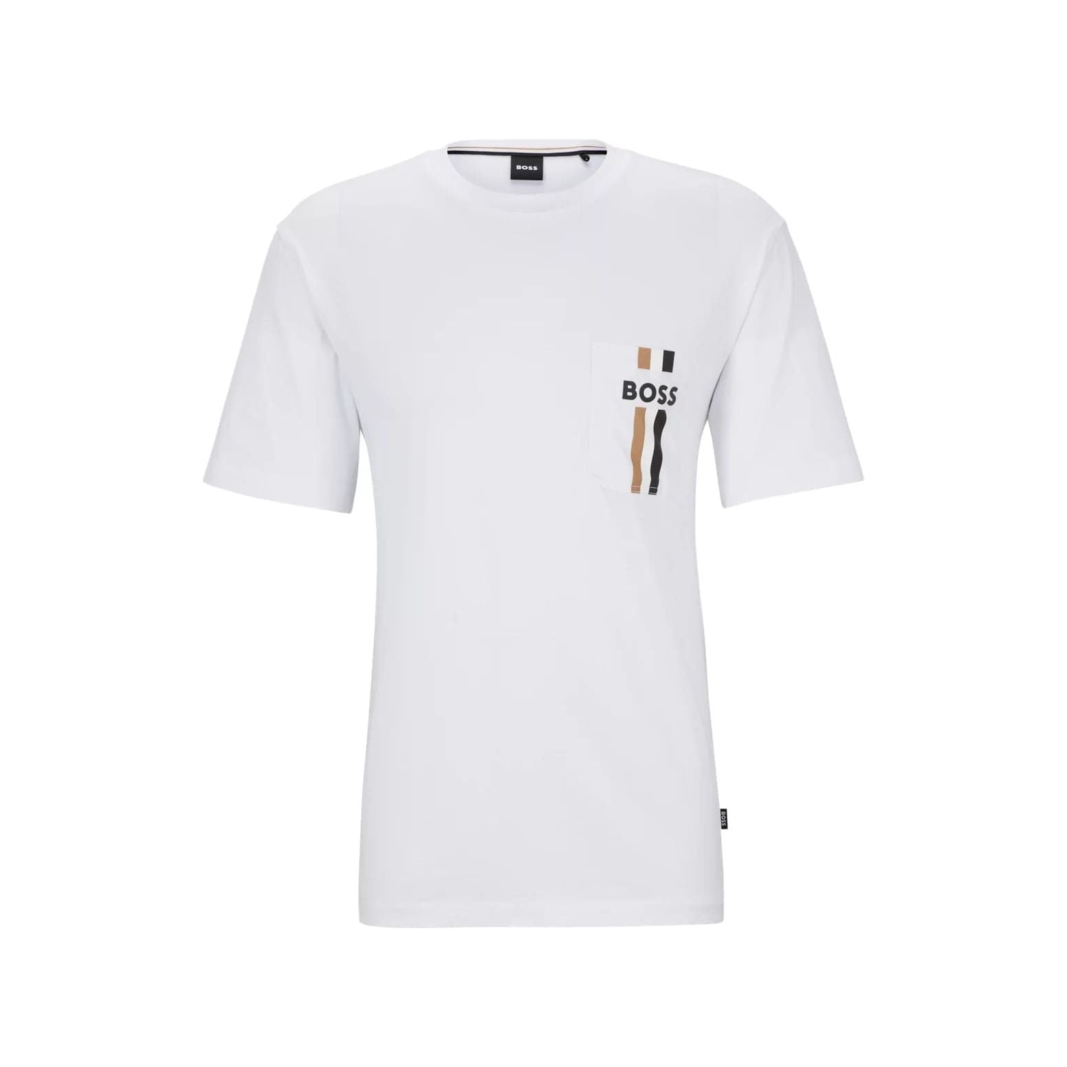 BOSS COTTON-JERSEY T-SHIRT WITH SIGNATURE STRIPE AND LOGO - Yooto