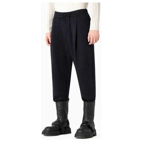 Load image into Gallery viewer, EMPORIO ARMANI DOUBLE-JERSEY JOGGERS WITH DRAWSTRING AND PLEATS - Yooto
