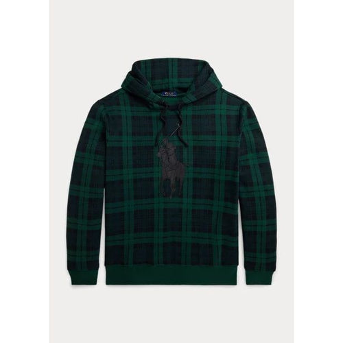 Load image into Gallery viewer, POLO RALPH LAUREN LEATHER-PONY PLAID FLEECE HOODIE - Yooto
