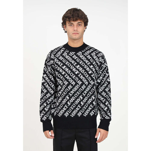 Load image into Gallery viewer, VERSACE JEANS COUTURE SWEATER WITH ALL-OVER LOGO - Yooto
