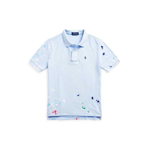 Load image into Gallery viewer, Paint-Splatter Cotton Mesh Polo Shirt - Yooto
