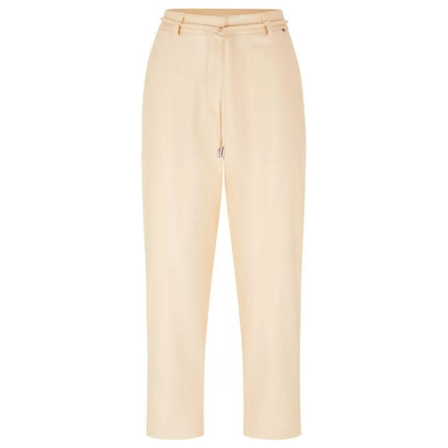 Load image into Gallery viewer, BOSS  TAPERED-FIT CROPPED TROUSERS IN FAUX LEATHER - Yooto
