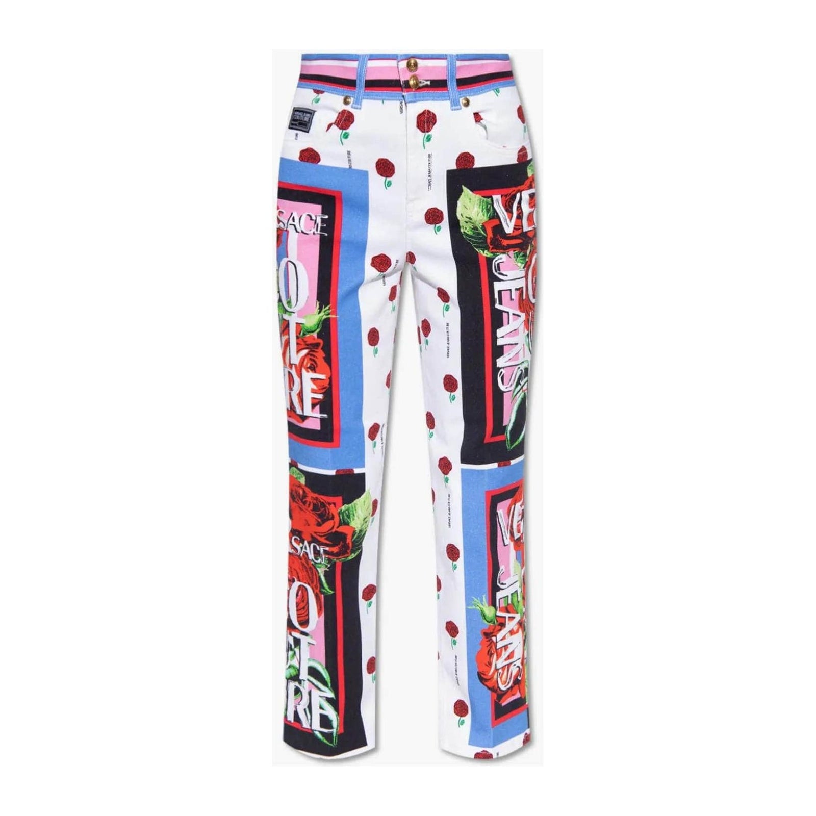VERSACE JEANS COUTURE PATTERNED JEANS - Yooto