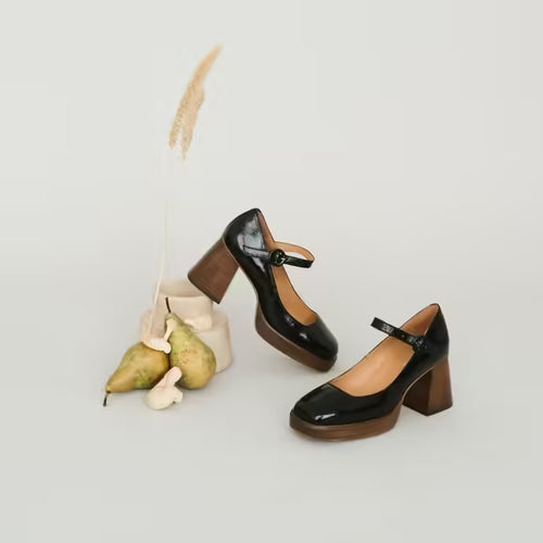 Load image into Gallery viewer, JONAK PARIS HEELED MARY JANES WITH PLATFORM - Yooto
