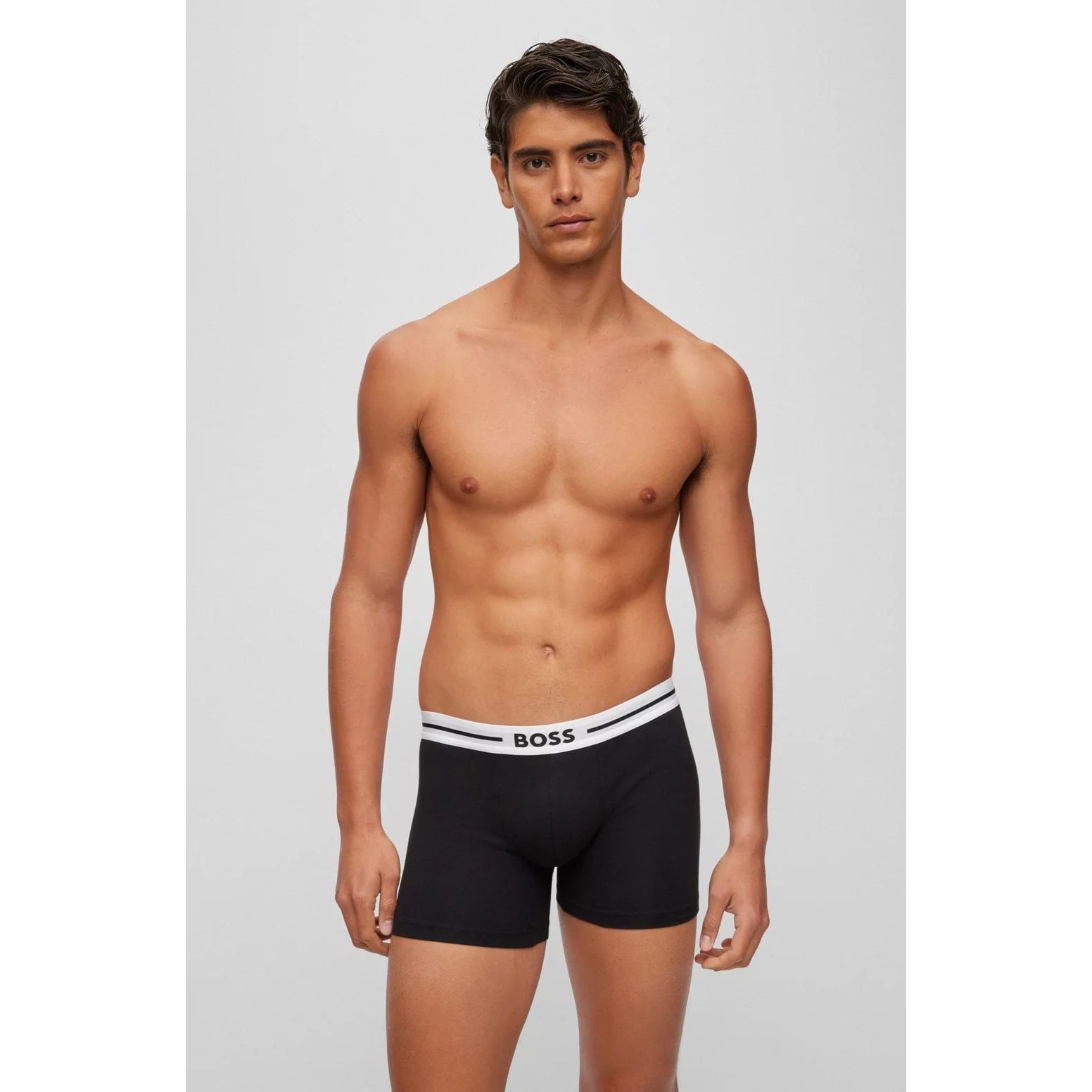 BOSS THREE-PACK OF STRETCH-COTTON BOXER BRIEFS - Yooto