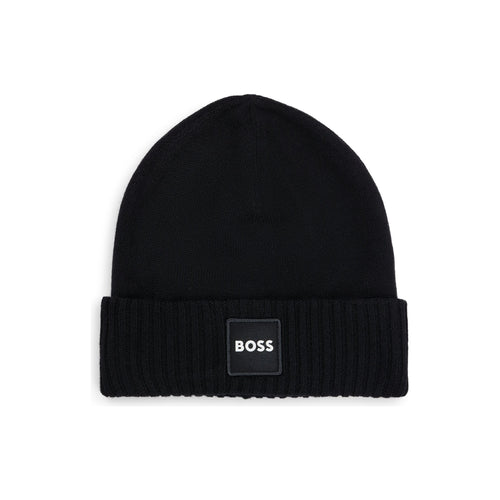 Load image into Gallery viewer, BOSS KIDS DOUBLE-LAYER BEANIE HAT WITH LOGO BADGE - Yooto
