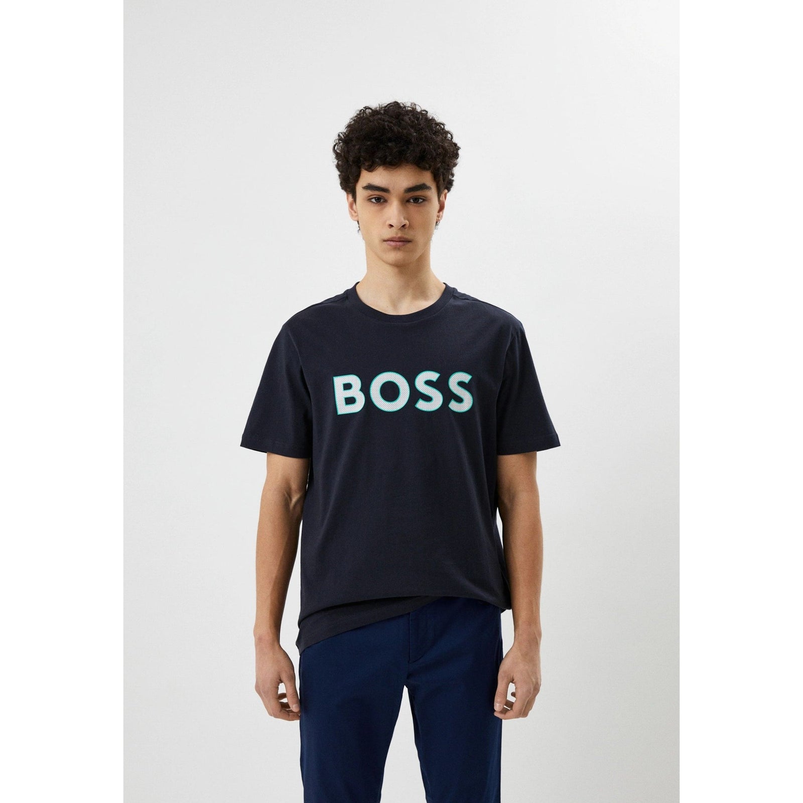 BOSS MIXED-MATERIAL LACE-UP TRAINERS WITH SUEDE TRIMS - Yooto