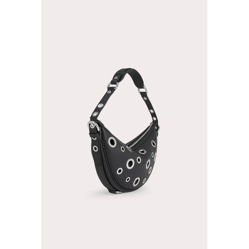 Load image into Gallery viewer, BY FAR GIB BLACK SMALL GRAIN CALF LEATHER AND EYELETS - Yooto
