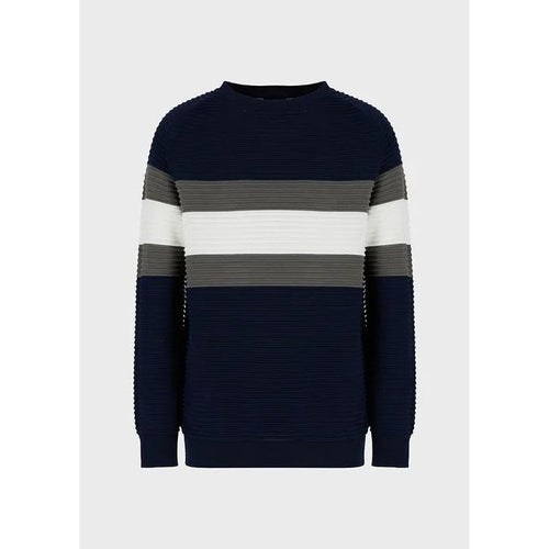 Load image into Gallery viewer, EMPORIO ARMANI STRIPED OTTOMAN JUMPER - Yooto
