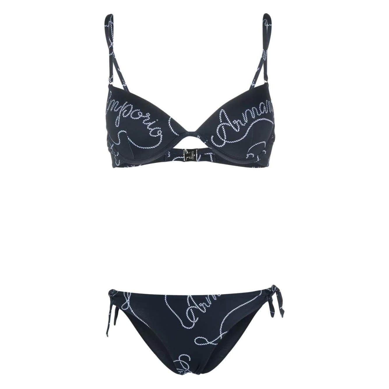 EMPORIO ARMANI LOGOMANIA-PRINT BIKINI SET - Yooto