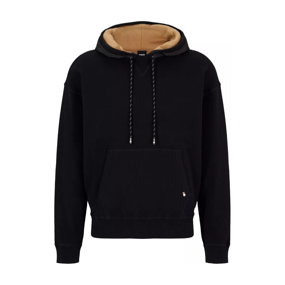 BOSS DOUBLE-FACED HOODIE IN COTTON AND VIRGIN WOOL - Yooto