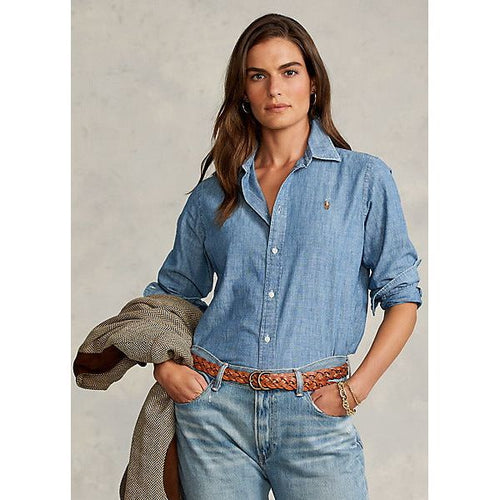 Load image into Gallery viewer, POLO RALPH LAUREN COTTON CHAMBRAY SHIRT - Yooto
