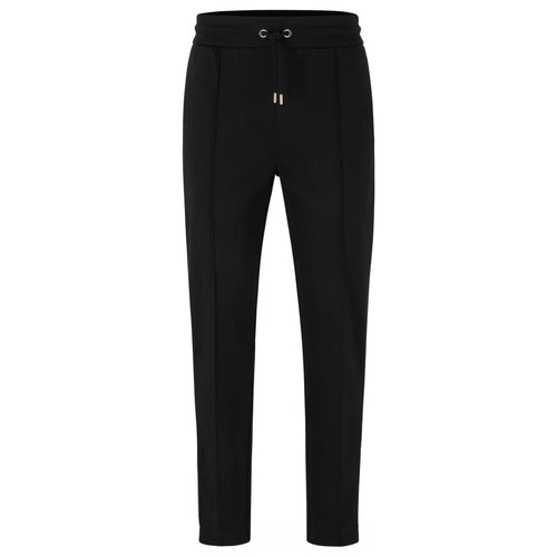 Load image into Gallery viewer, BOSS COTTON-BLEND TRACKSUIT BOTTOMS WITH GOLD-TONE PIPING - Yooto
