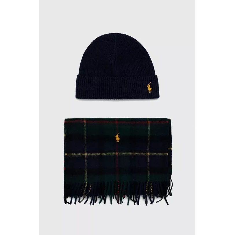 POLO RALPH LAUREN WOOL HAT AND SCARF - Yooto