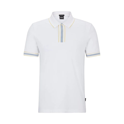 Load image into Gallery viewer, BOSS INTERLOCK-COTTON POLO SHIRT WITH CONTRAST TIPPING - Yooto
