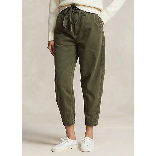 Load image into Gallery viewer, POLO RALPH LAUREN BELTED COTTON TAPERED TROUSER - Yooto
