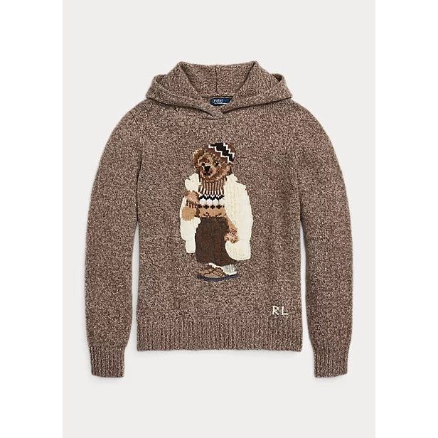 POLO RALPH LAUREN POLO BEAR WOOL-BLEND KNIT HOODIE - Yooto