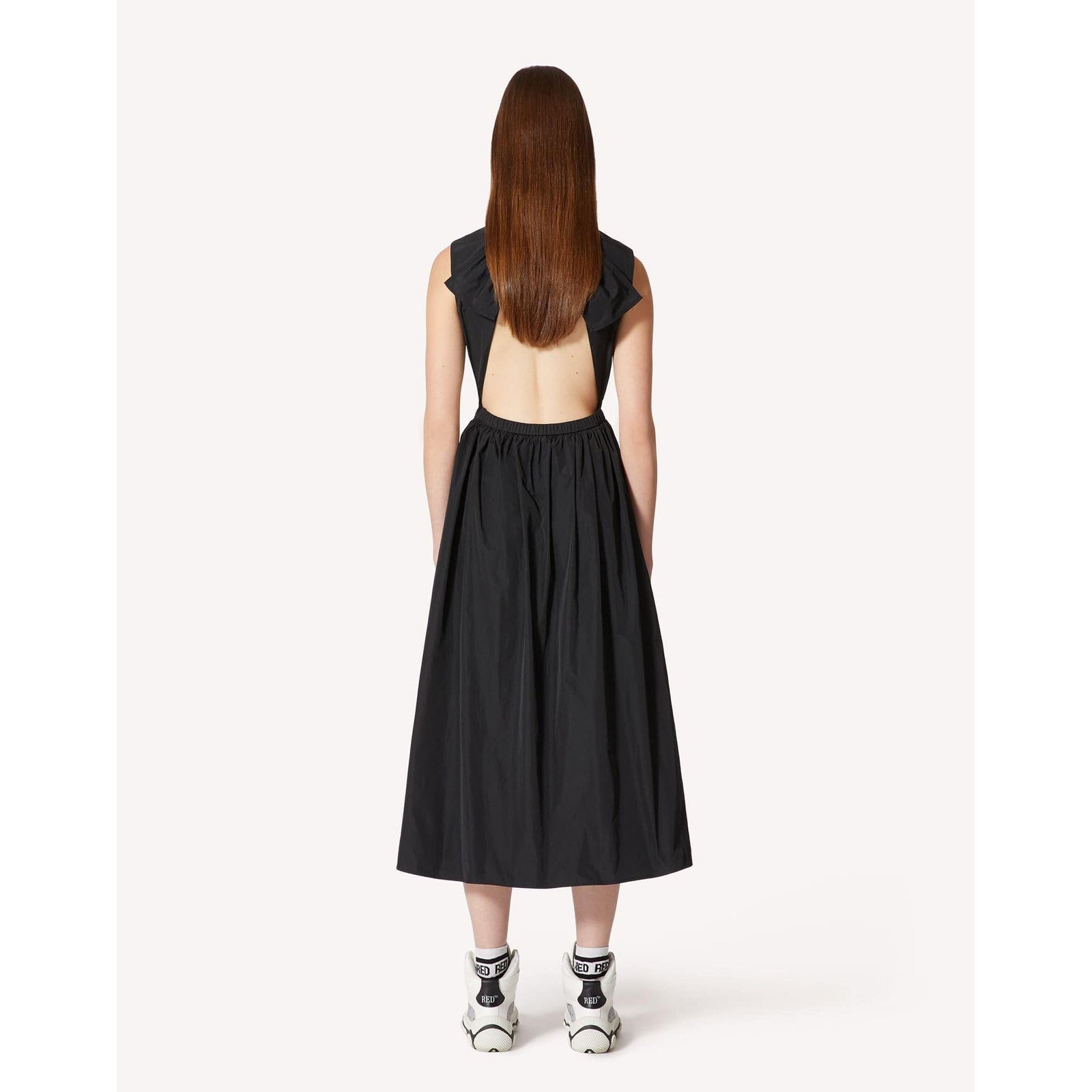 RED VALENTINO TAFFETA DRESS WITH BOW - Yooto