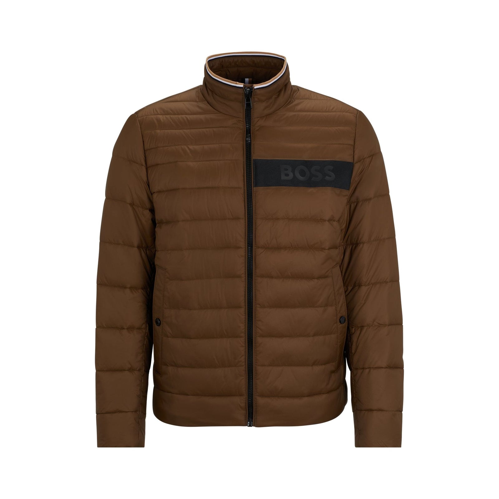 BOSS WATER-REPELLENT QUILTED JACKET WITH 3D LOGO TAPE - Yooto