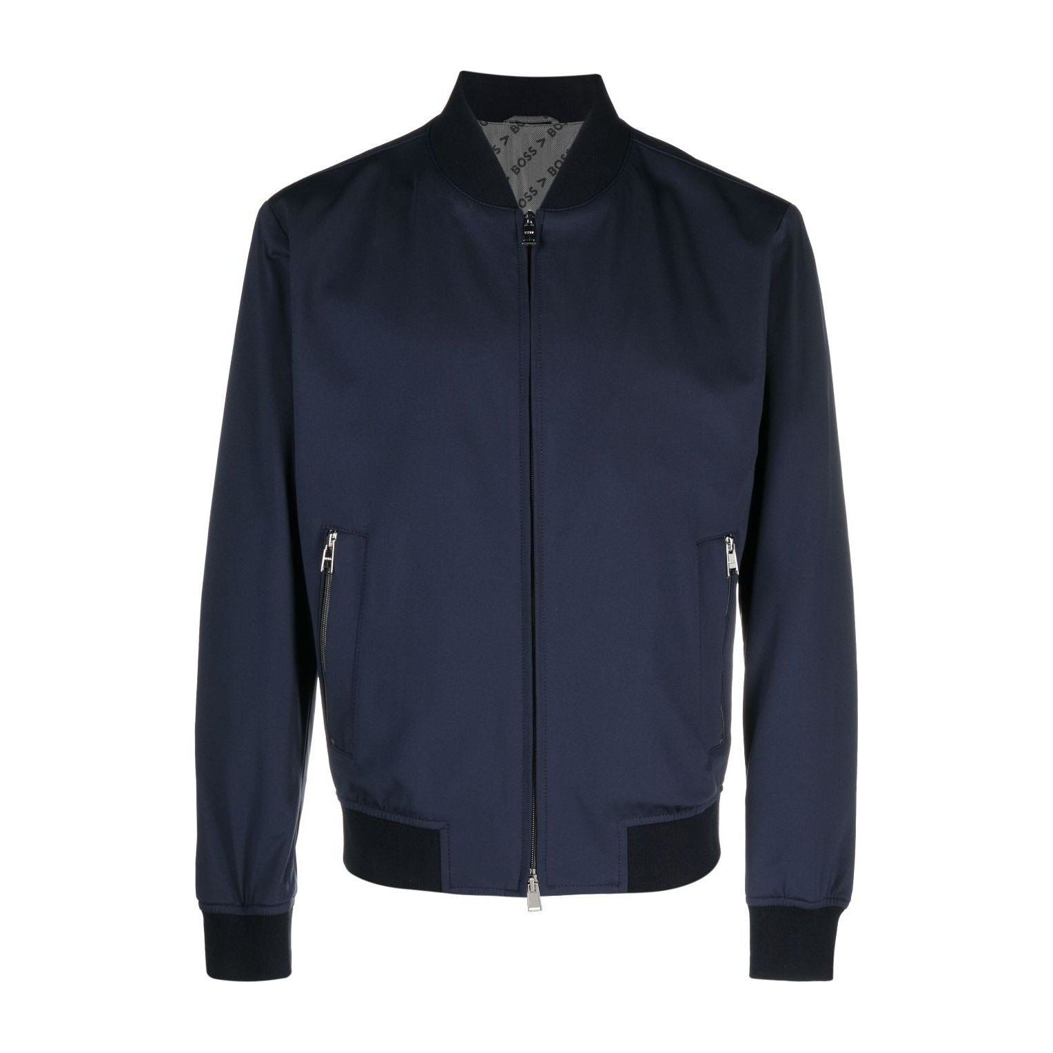 BOSS MEN'S NAVY BOMBER JACKET - Yooto