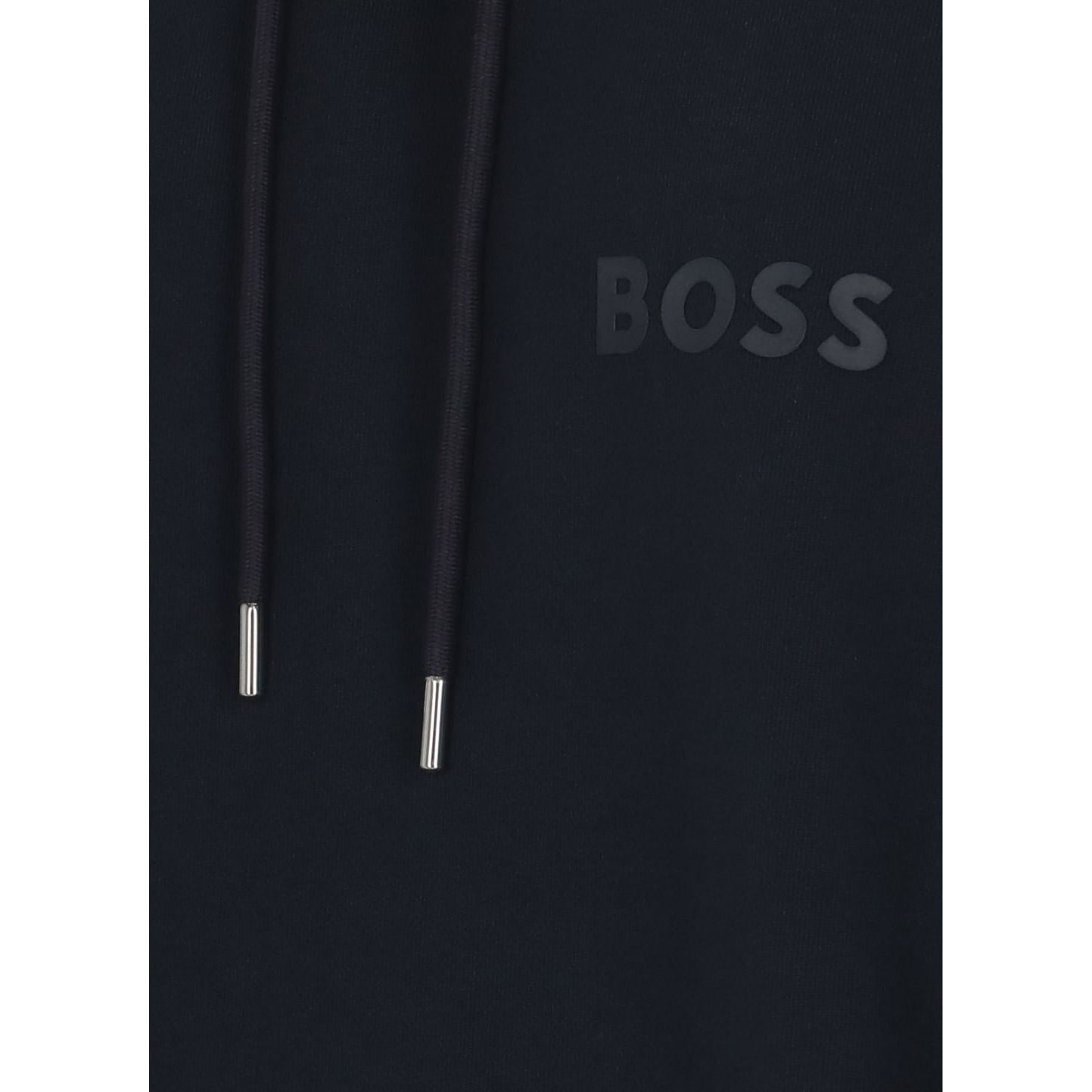 BOSS ORGANIC-COTTON HOODED SWEATSHIRT WITH RUBBER-PRINT LOGO - Yooto