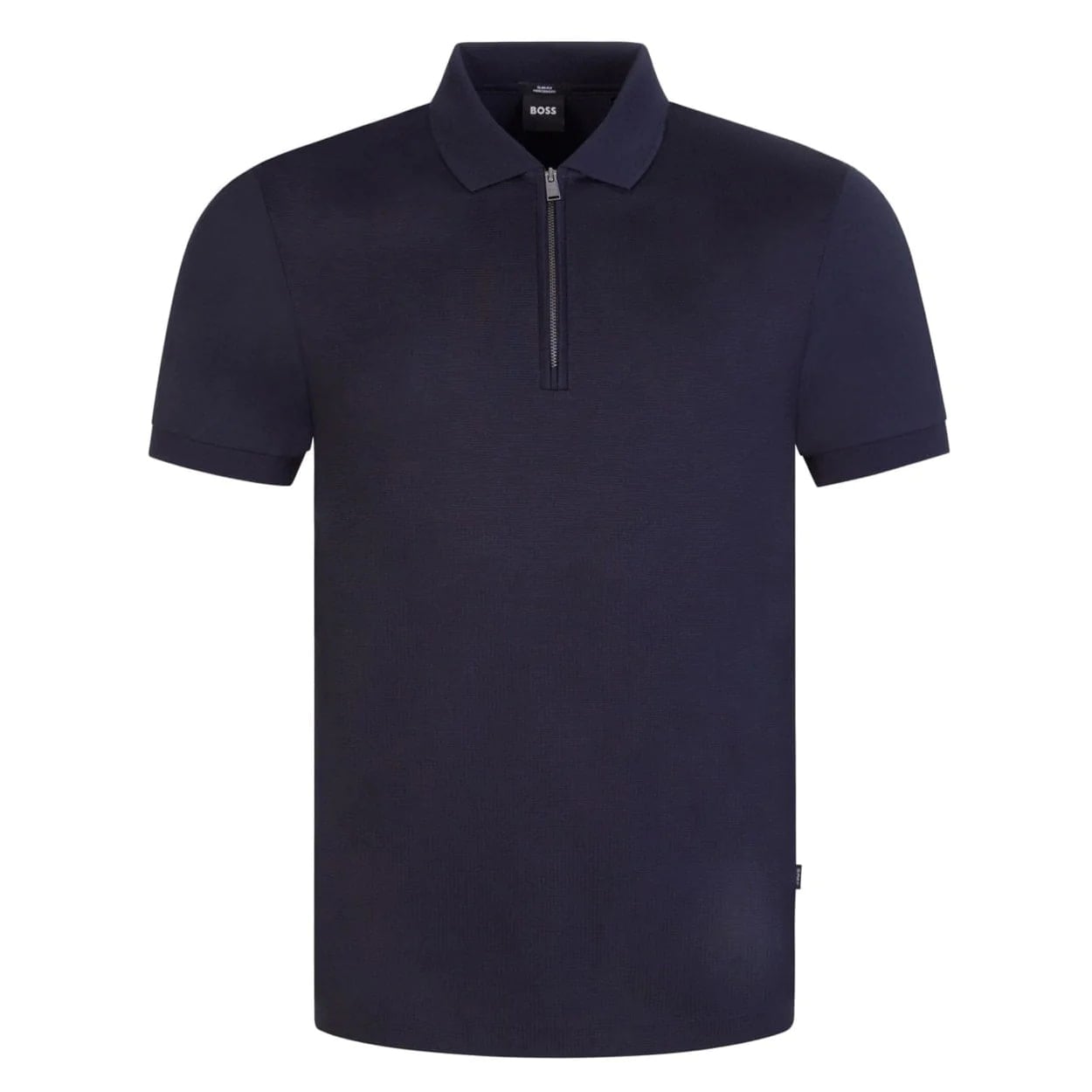 BOSS MERCERISED-COTTON SLIM-FIT POLO SHIRT WITH ZIPPED PLACKET - Yooto