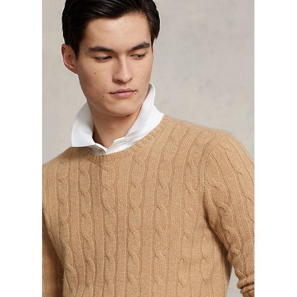 POLO RALPH LAUREN THE ICONIC CABLE-KNIT CASHMERE JUMPER - Yooto
