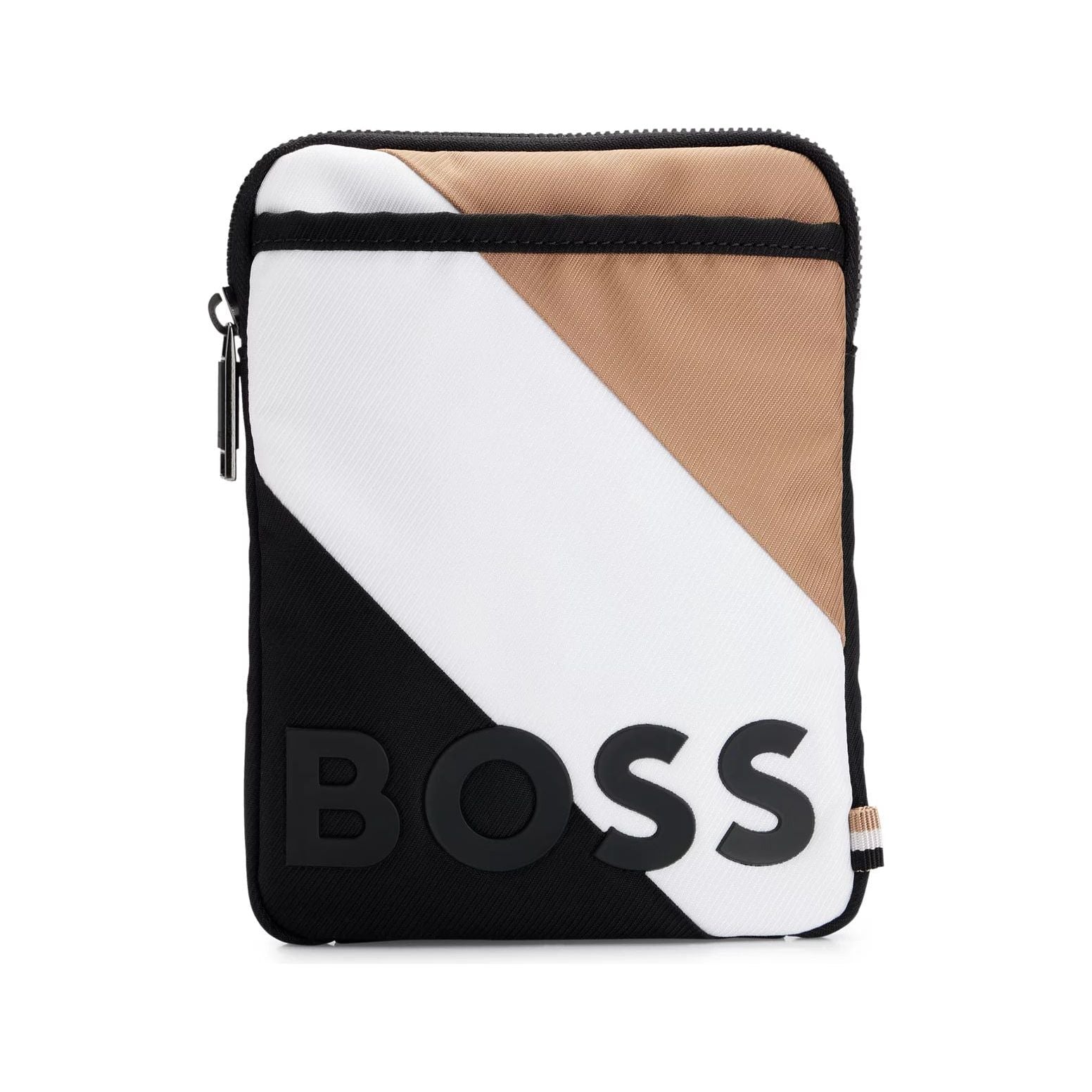 BOSS NECK POUCH WITH LOGO AND SIGNATURE STRIPE - Yooto